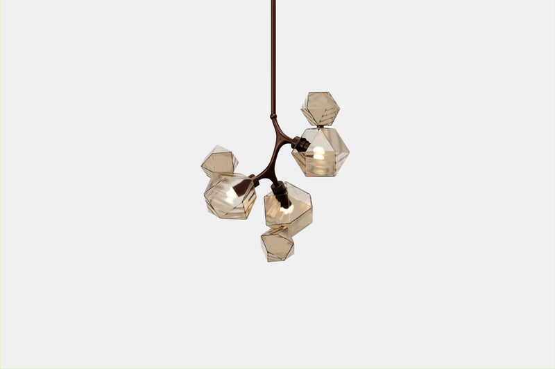 Welles Pendant by David Rockwell, Smoked Bronze Glass