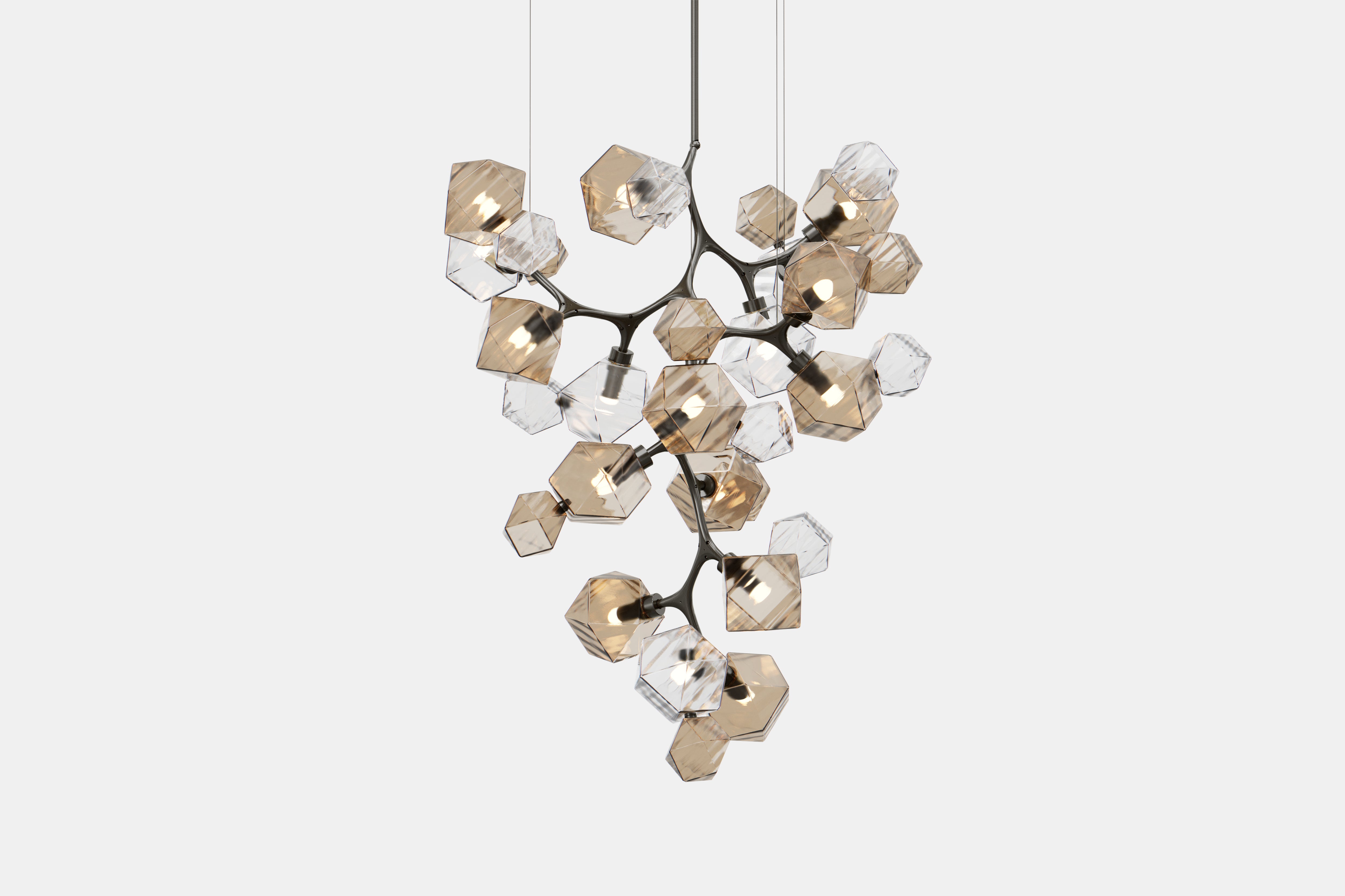 David Rockwell | Welles Central Chandelier | Smoked Bronze & Clear