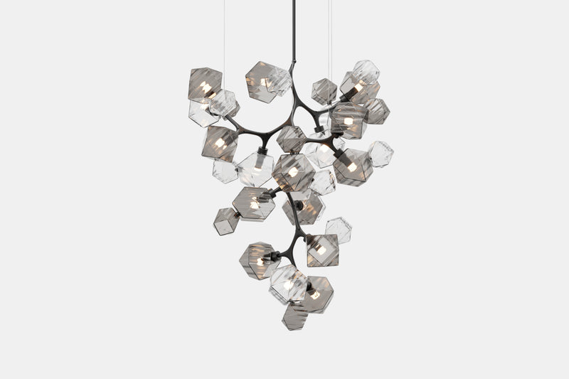 Welles Central Chandelier by David Rockwell, Alabaster White Glass