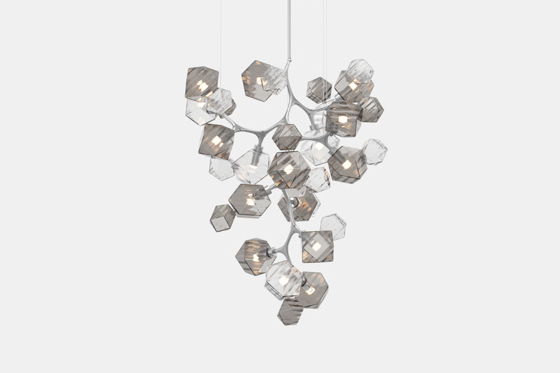 Welles Central Chandelier by David Rockwell, Alabaster White Glass