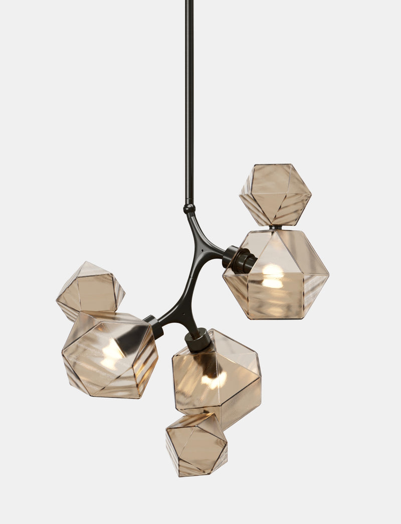 Welles Pendant by David Rockwell, Smoked Bronze Glass