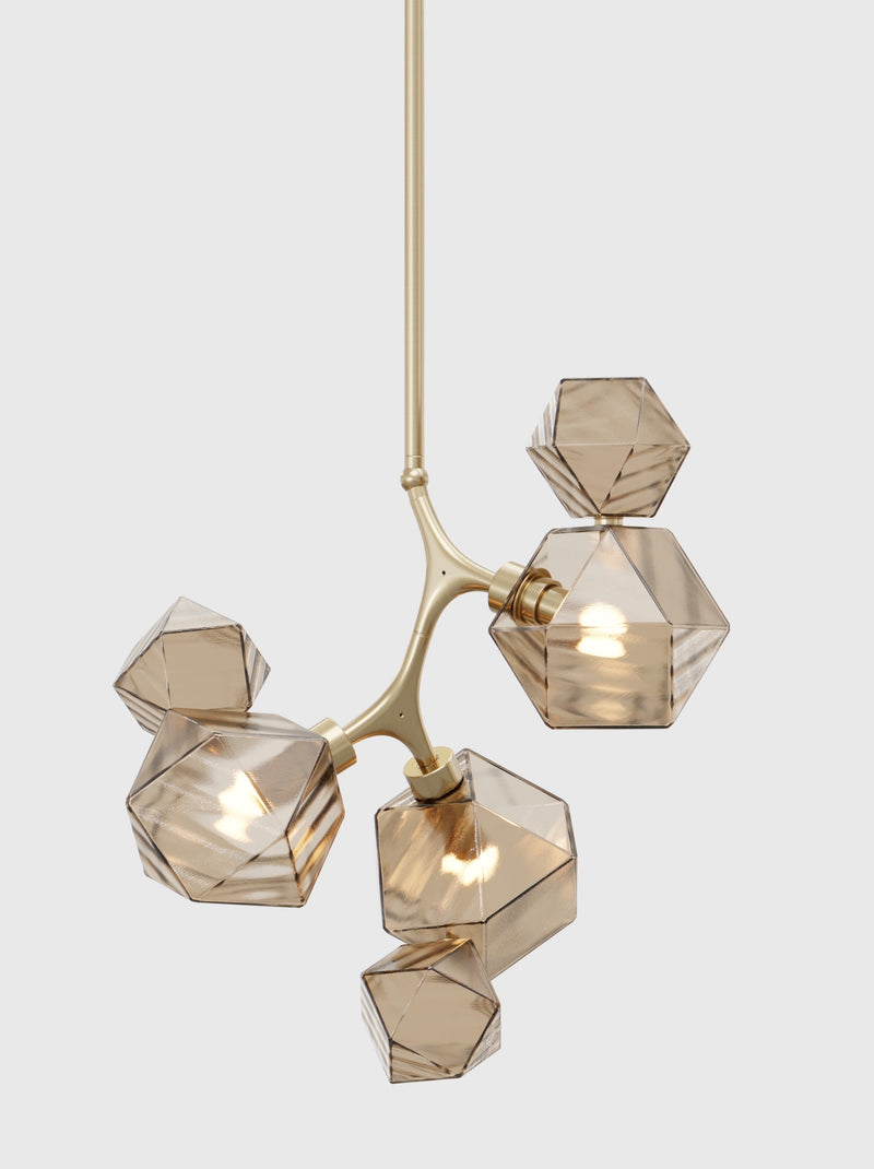 Welles Pendant by David Rockwell, Smoked Bronze Glass