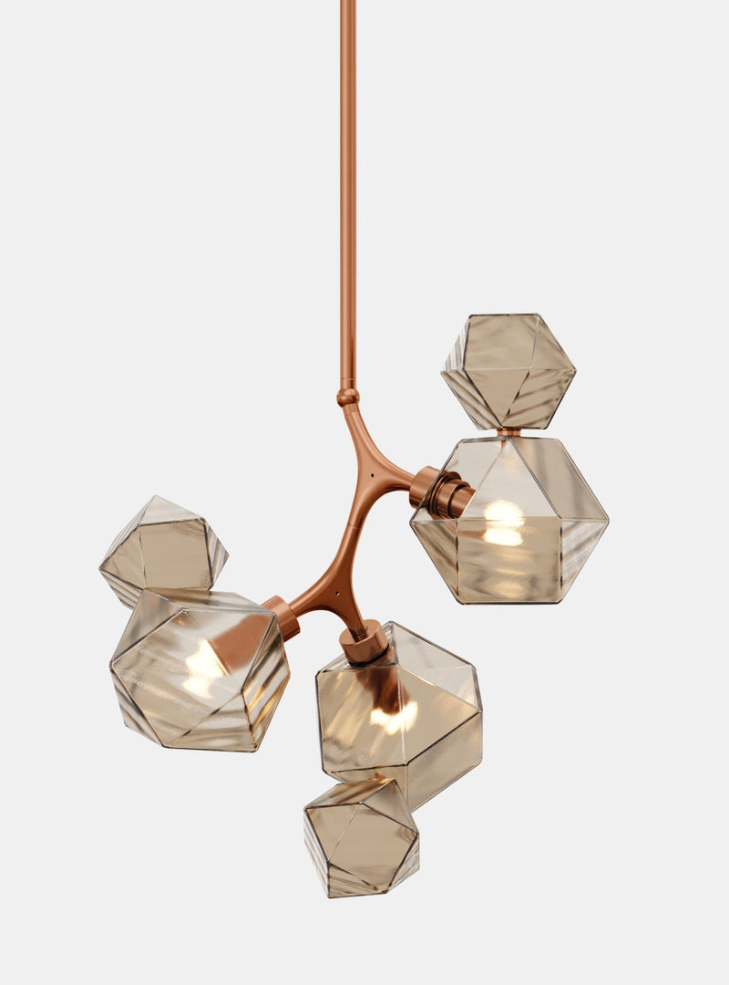 Welles Pendant by David Rockwell, Smoked Bronze Glass