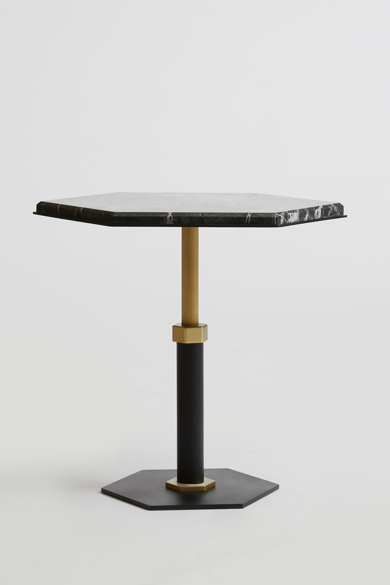 Pedestal Hexagon Side Table