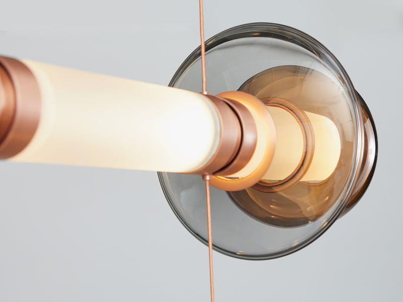 The Luna Chandelier 2-tier is a modern glass chandelier and a perfect statement piece for anywhere within the home or hospitality space. An opportunity to create a unique and enticing lighting solution, as it encompasses a modular design format, this light is customisable to your choices to create a bespoke chandelier.