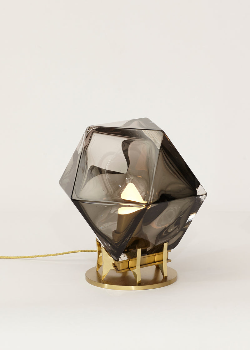 Welles Double Blown Glass Desk Lamp