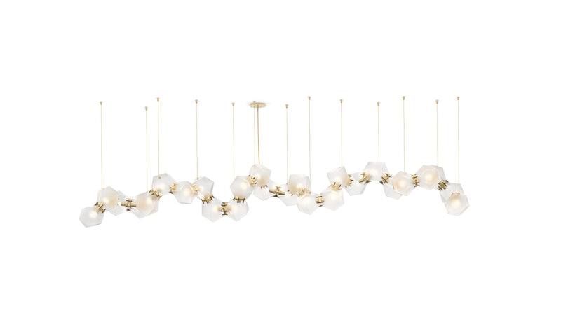 Welles Glass Long Chandelier 26