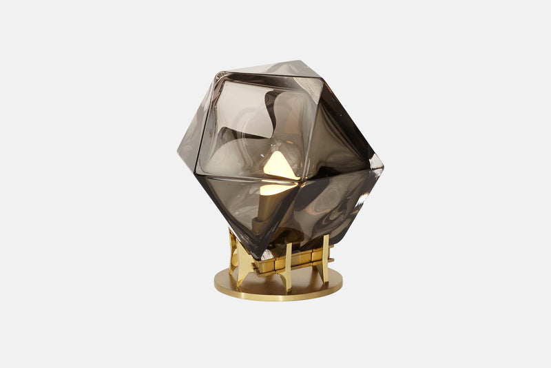 Welles Double Blown Glass Desk Lamp