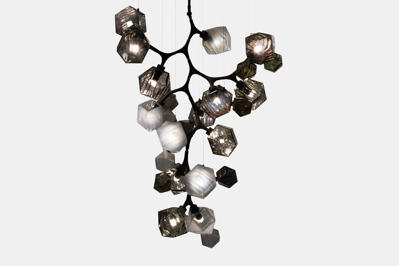 Welles Central Chandelier by David Rockwell, Smoked Bronze Glass