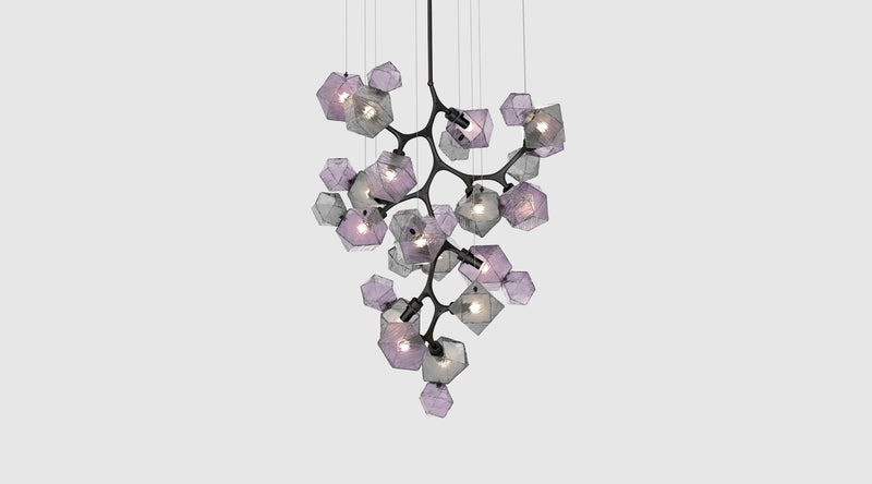 Welles Central Chandelier by David Rockwell, Smoked Bronze Glass