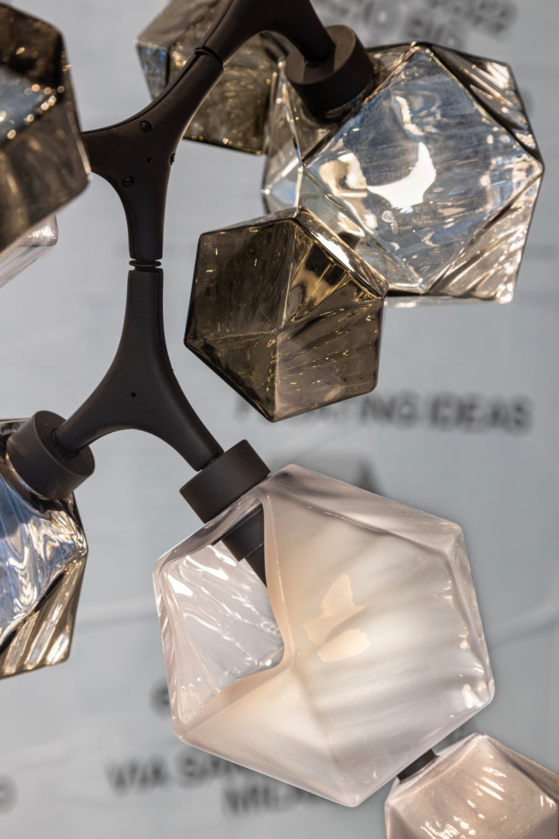 Welles Central Chandelier by David Rockwell, Smoked Bronze Glass