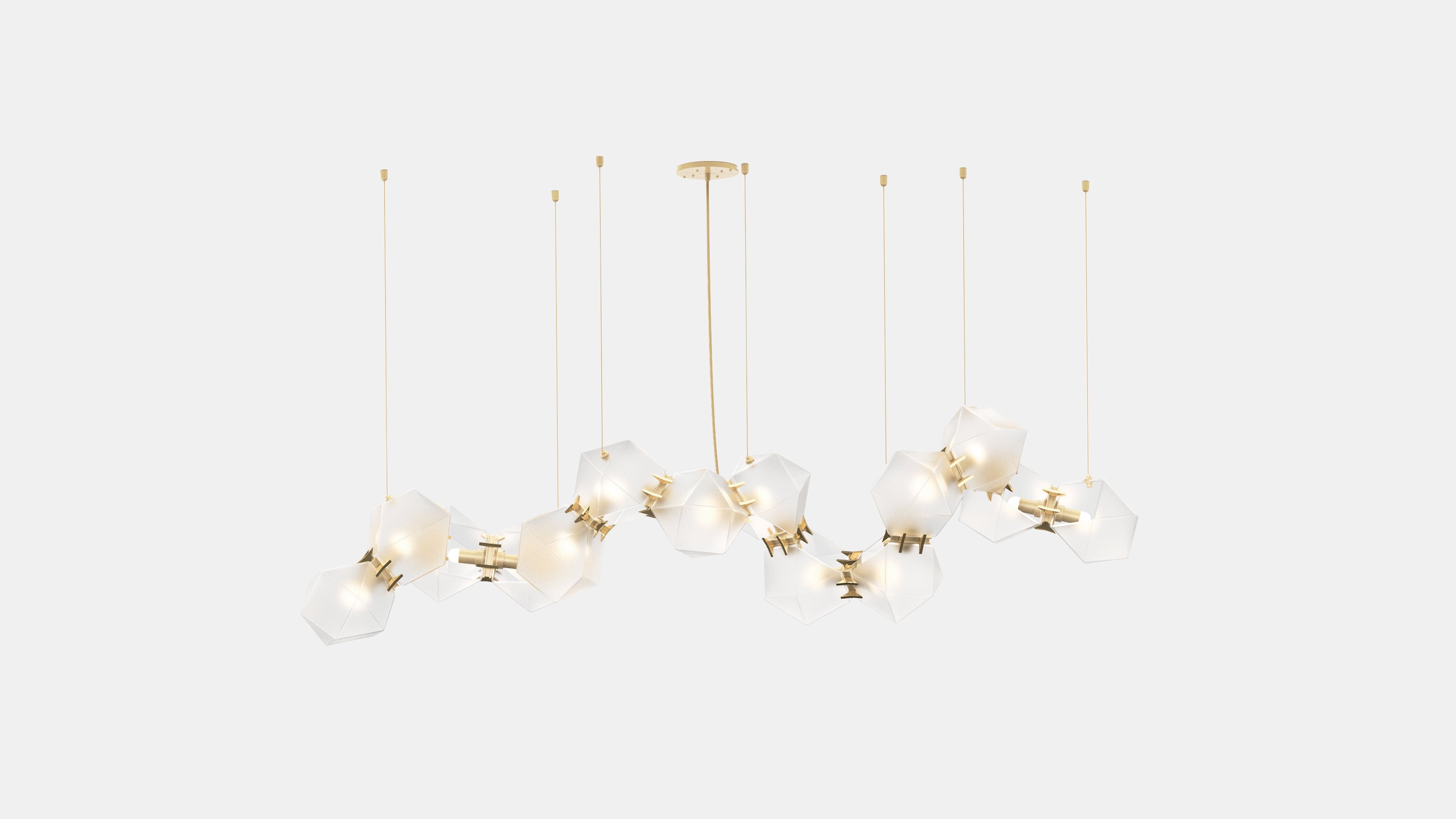 Gabriel Scott | Welles Glass Long Chandelier 14