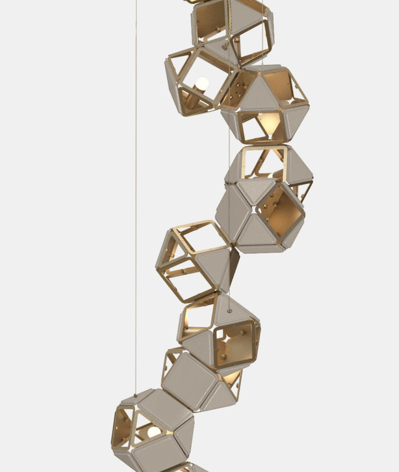 Welles Vertical Chandelier by Sybille de Margerie