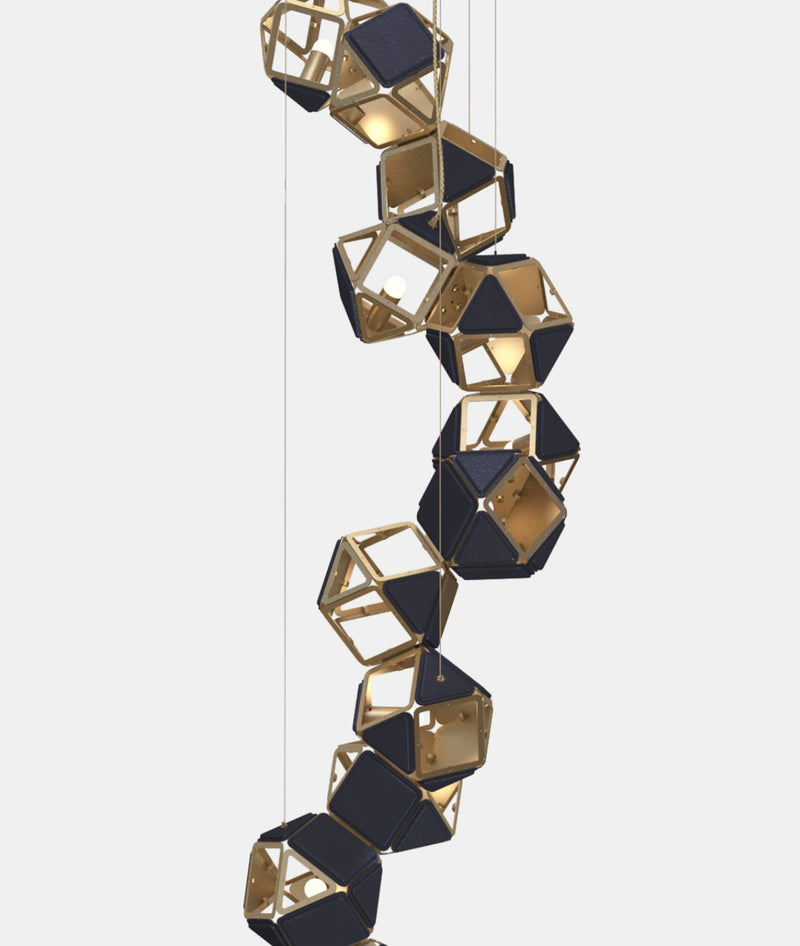 Welles Vertical Chandelier by Sybille de Margerie