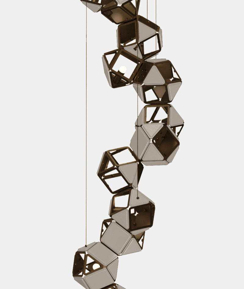 Welles Vertical Chandelier by Sybille de Margerie