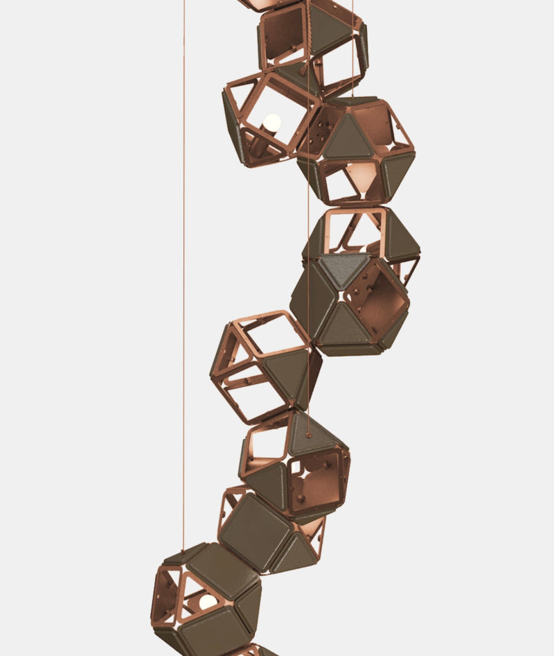 Welles Vertical Chandelier by Sybille de Margerie