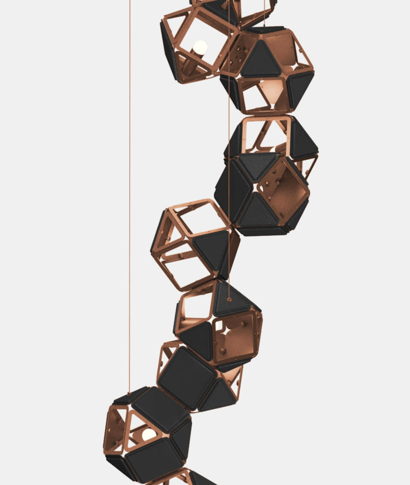Welles Vertical Chandelier by Sybille de Margerie