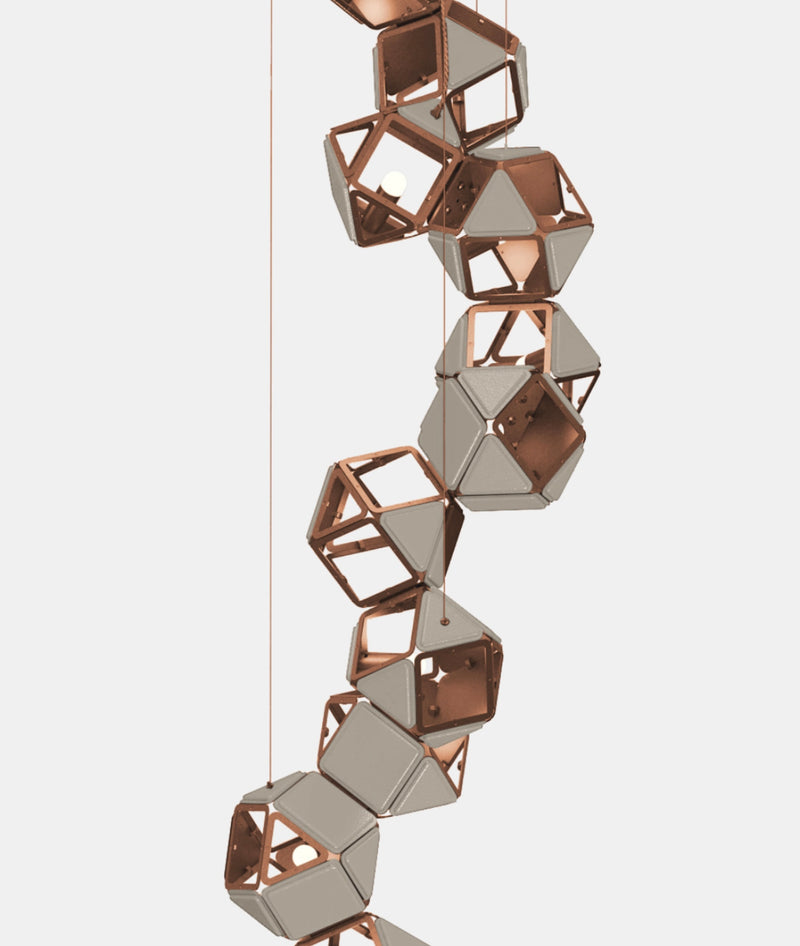 Welles Vertical Chandelier by Sybille de Margerie