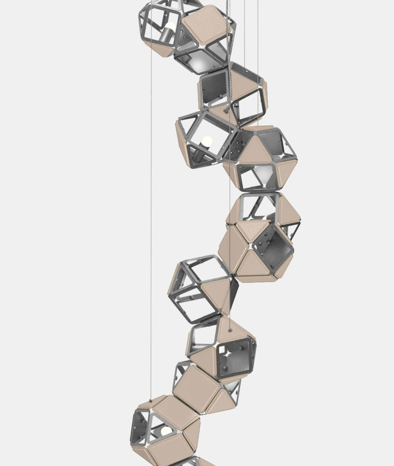 Welles Vertical Chandelier by Sybille de Margerie