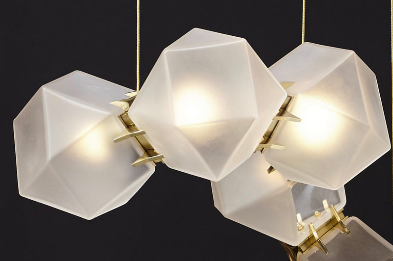 Welles Glass Long Chandelier 6