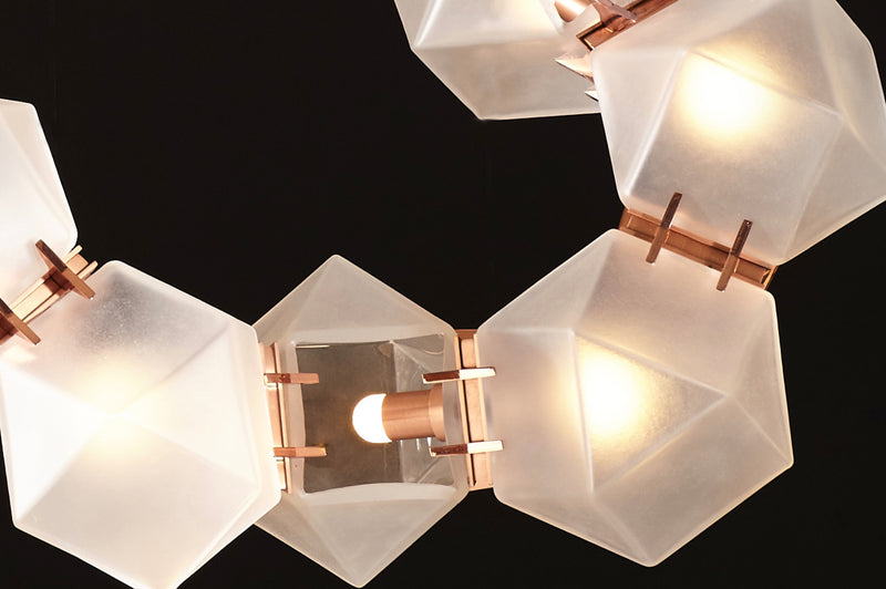 Welles Glass Long Chandelier 6