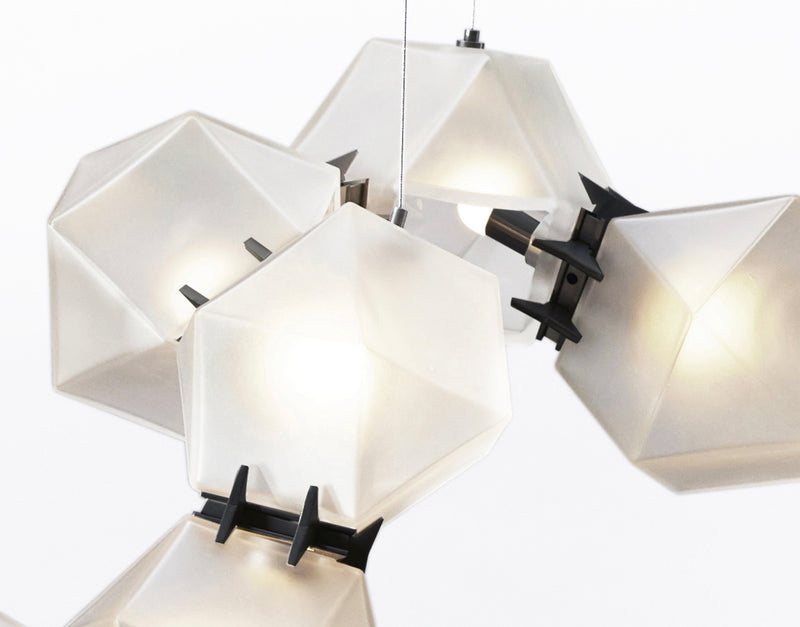 Welles Glass Long Chandelier 16
