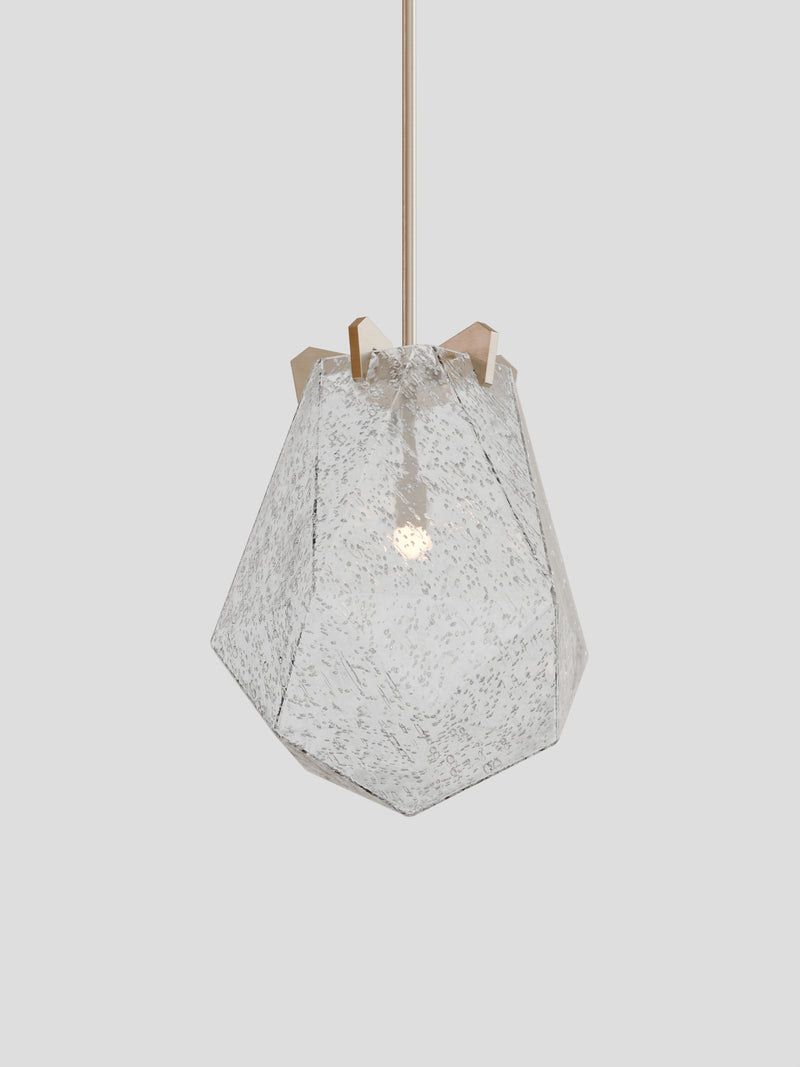 Briolette Pendant, Large, Bubbled Textured