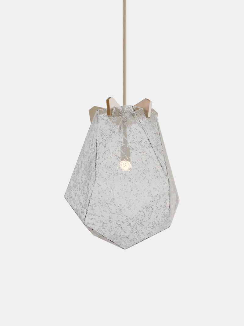 Briolette Pendant, Large, Bubbled Textured