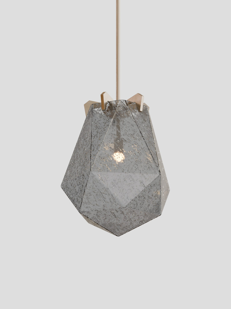 Briolette Pendant, Large, Bubbled Textured
