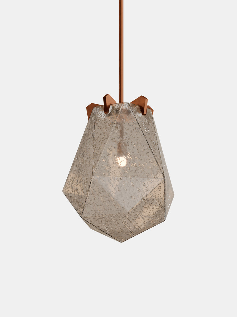 Briolette Pendant, Large, Bubbled Textured
