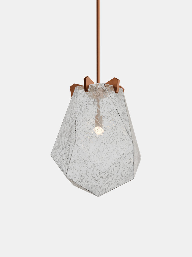 Briolette Pendant, Large, Bubbled Textured