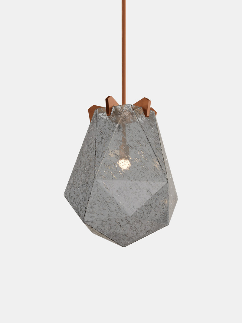 Briolette Pendant, Large, Bubbled Textured