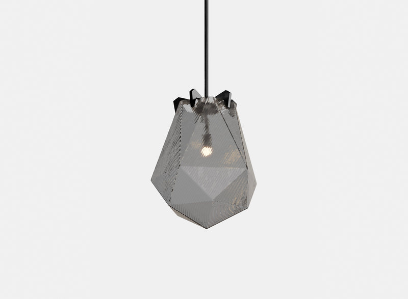Briolette Pendant, Small, Ribbed Textured