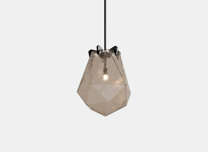 Briolette Pendant, Small, Ribbed Textured