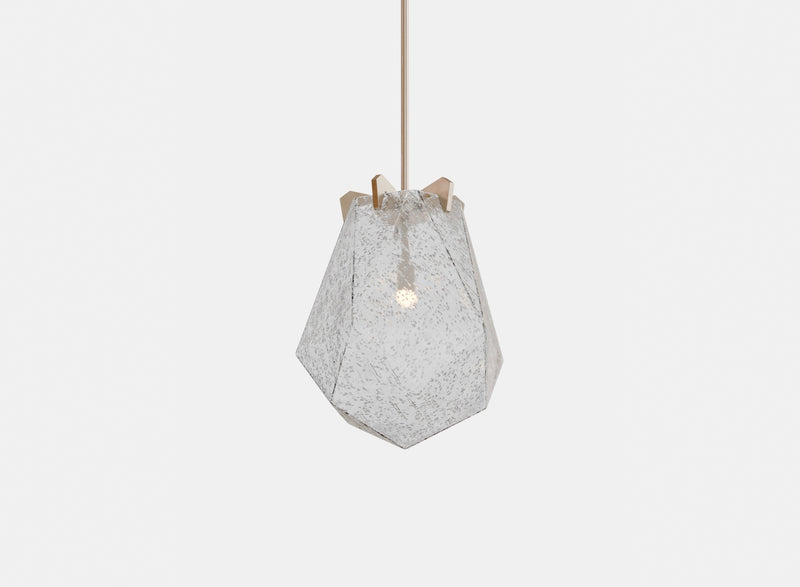 Briolette Pendant, Small, Bubbled Textured