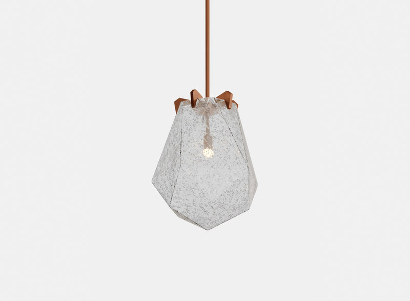 Briolette Pendant, Small, Bubbled Textured