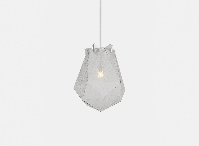 Briolette Pendant, Small, Cracked Textured