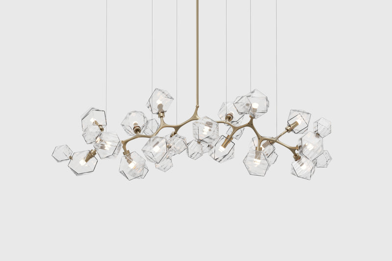 Welles Long Chandelier 17, Clear Glass