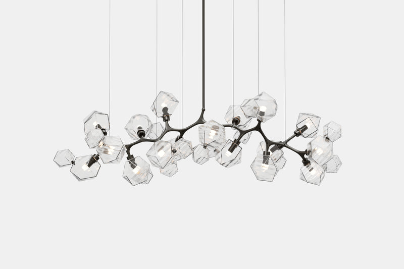 Welles Long Chandelier 17, Clear Glass