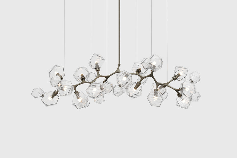 Welles Long Chandelier 17, Clear Glass