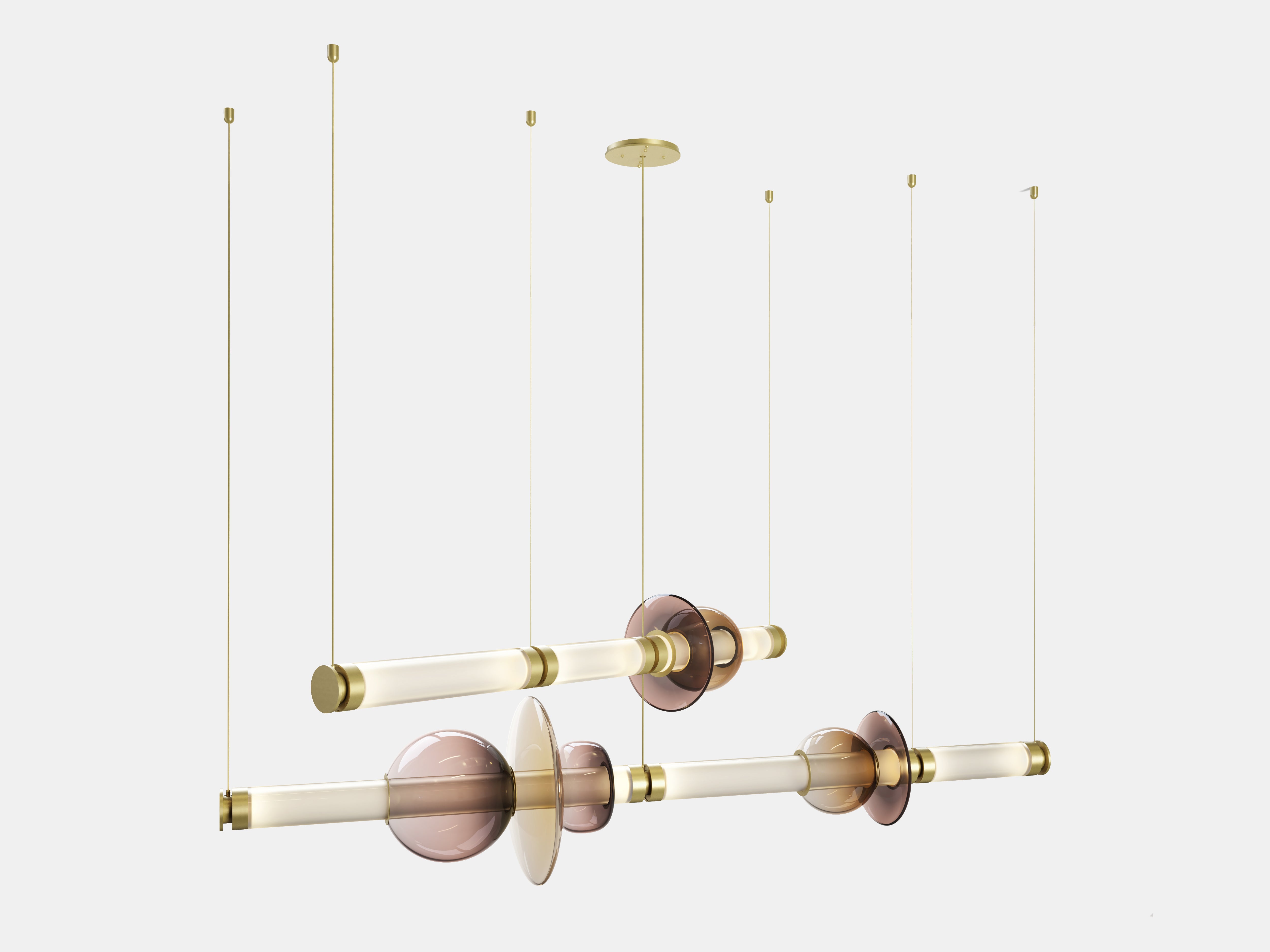 Luna 2 Tier Contemporary Chandelier | Gabriel Scott
