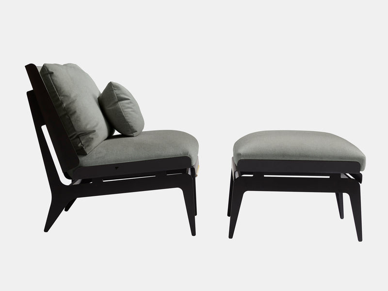 Boudoir Chair & Ottoman