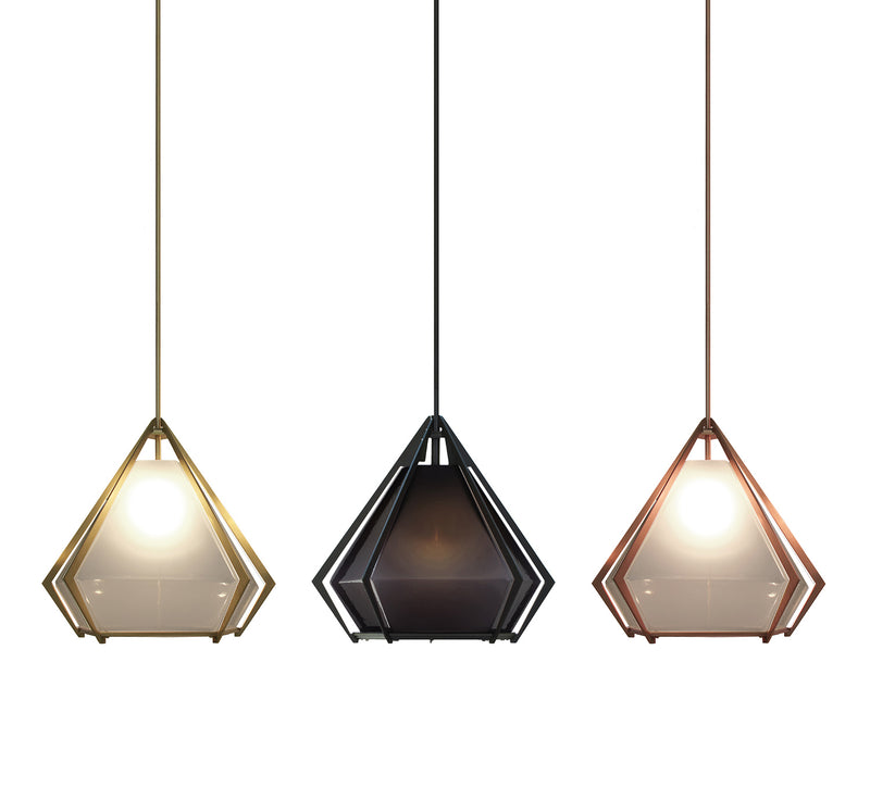 A fixed luminous point elegantly suspended above a room, with a glowing incandescent body of gem-like form, the Harlow Pendant light is a handmade glass pendant which radiates stylish glamor. This decorative pendant light is the height of contemporary lighting design, perfect for luxury interior design.