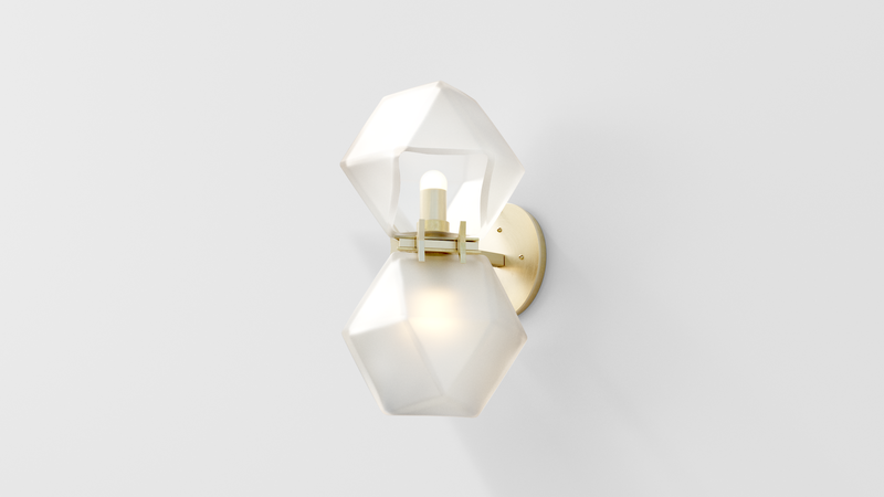 Welles Glass Double Wall Sconce