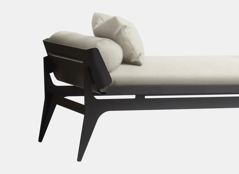 Handmade in Montreal, Gabriel Scott’s luxury Boudoir Daybed is the perfect piece for luxury living and bedroom spaces. 