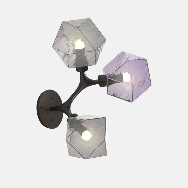 Welles Triple Sconce by David Rockwell, Clear Glass
