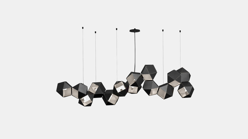 Welles Steel Long Chandelier 14