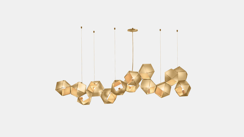 Welles Steel Long Chandelier 14