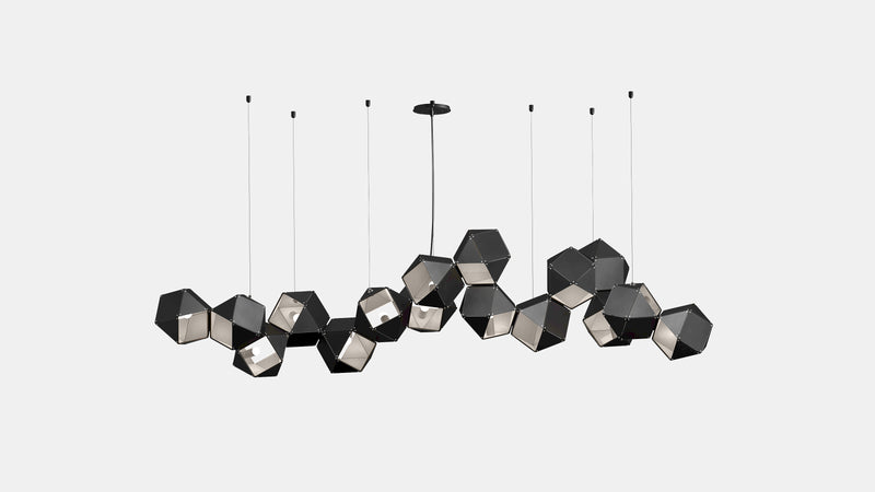 Welles Steel Long Chandelier 16