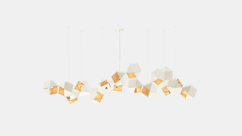 Welles Steel Long Chandelier 16
